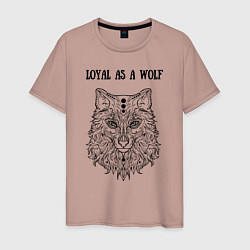 Мужская футболка Loyal as a wolf