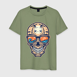 Мужская футболка Summer skull