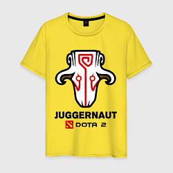 Футболка хлопковая мужская Juggernaut Dota 2, цвет: желтый