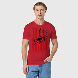Футболка хлопковая мужская Slayer Flag, цвет: красный — фото 2