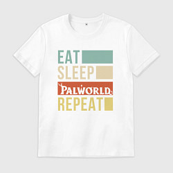 Мужская футболка Eat sleep Palworld rpeat