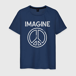 Мужская футболка Imagine peace