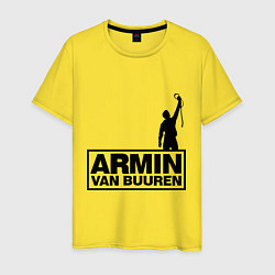 Футболка хлопковая мужская Armin van buuren, цвет: желтый
