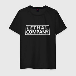 Футболка хлопковая мужская Lethal company logo, цвет: черный