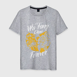 Футболка хлопковая мужская Wu tang clan forever, цвет: меланж