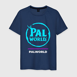 Мужская футболка Символ Palworld в неоновых цветах