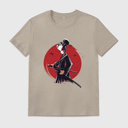 Мужская футболка Девушка самурай в маске