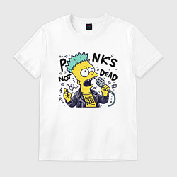 Мужская футболка Bart Simpson - punks not dead