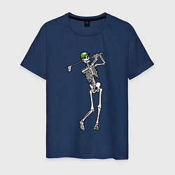 Мужская футболка Golfing skeleton