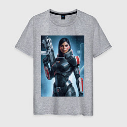 Футболка хлопковая мужская Mass Effect -N7 armor, цвет: меланж