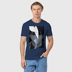 Футболка хлопковая мужская Всеведущий читатель Ким Докча и Ю Чжун Хек, цвет: тёмно-синий — фото 2