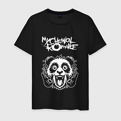 Футболка хлопковая мужская My Chemical Romance rock panda, цвет: черный
