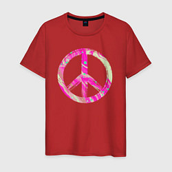 Мужская футболка Pink peace