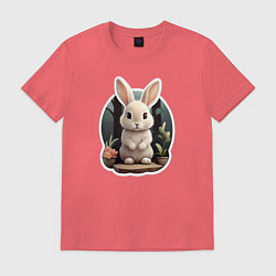 Мужская футболка Маленький пушистый кролик
