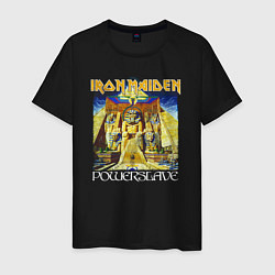 Футболка хлопковая мужская Iron Maiden Powerslave, цвет: черный