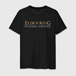Футболка хлопковая мужская Elden ring shadow of the erdtree logo, цвет: черный