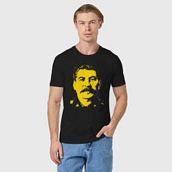 Футболка хлопковая мужская Yellow Stalin, цвет: черный — фото 2