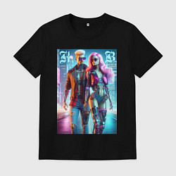 Мужская футболка Ken and Barbie - cyberpunk fantasy