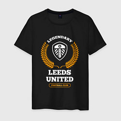 Мужская футболка Лого Leeds United и надпись legendary football clu