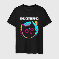 Футболка хлопковая мужская The Offspring rock star cat, цвет: черный