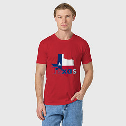 Футболка хлопковая мужская Texas, цвет: красный — фото 2