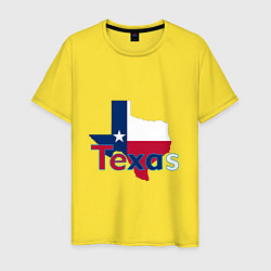 Футболка хлопковая мужская Texas, цвет: желтый