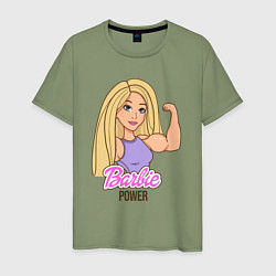 Мужская футболка Barbie power