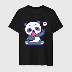 Мужская футболка Ice cream panda