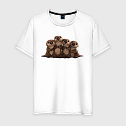 Мужская футболка Мультяшные бобры