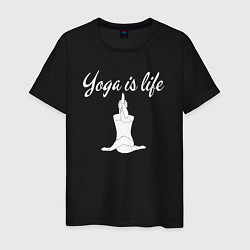 Мужская футболка Yoga is life