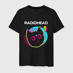 Мужская футболка Radiohead rock star cat