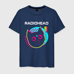 Мужская футболка Radiohead rock star cat