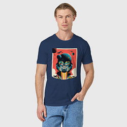 Футболка хлопковая мужская Helldivers 2: Art, цвет: тёмно-синий — фото 2
