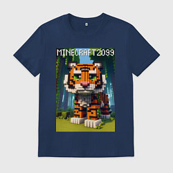 Мужская футболка Funny tiger cub - Minecraft