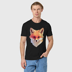 Футболка хлопковая мужская Foxs head, цвет: черный — фото 2