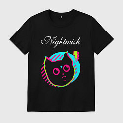 Мужская футболка Nightwish rock star cat