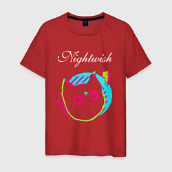 Мужская футболка Nightwish rock star cat