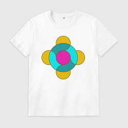 Мужская футболка Геометрическая фигура из кругов