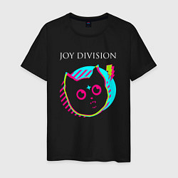 Мужская футболка Joy Division rock star cat