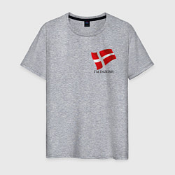 Футболка хлопковая мужская Im Danish - motto, цвет: меланж