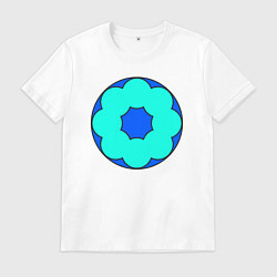 Мужская футболка Цветочный орнамент из окружностей