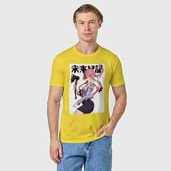 Футболка хлопковая мужская Дневник будущего Юно, цвет: желтый — фото 2