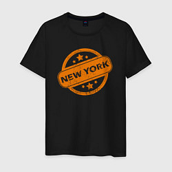 Футболка хлопковая мужская City NY, цвет: черный
