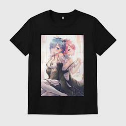 Мужская футболка ReZero Рем - Жизнь с нуля в альтернативном мире