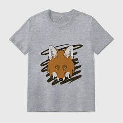 Мужская футболка Стилизованная морда лисы