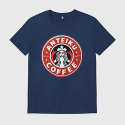 Футболка хлопковая мужская Токийский гуль кофе, цвет: тёмно-синий