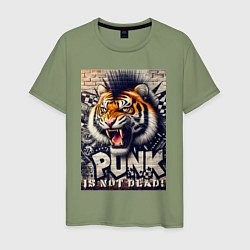 Мужская футболка Cool tiger - punks not dead