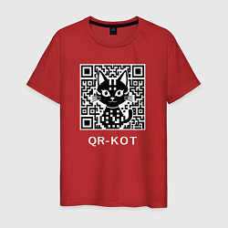 Мужская футболка QR-кот