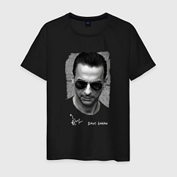 Футболка хлопковая мужская Depeche Mode - Dave Gahan face, цвет: черный