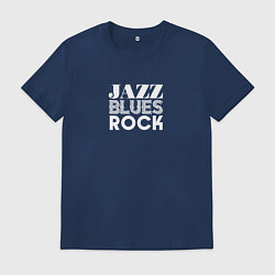 Мужская футболка Джаз блюз рок надпись